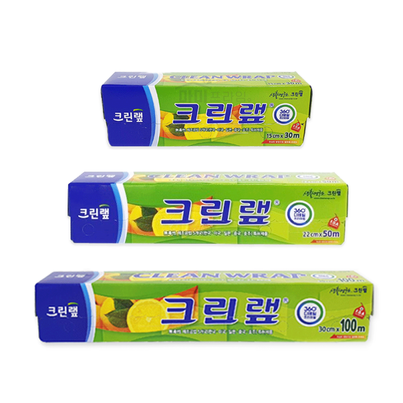 마켓Q,크린랲 크린랩 모음,FDA 적법 원료 사용 안전한 비닐랩,,크린랩,비닐랩,위생랩,랩,22x50,22,,생활/건강 > 주방용품