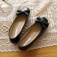 여성 리본 펌프스 발이 편안한 사랑스러운 정장구두, 플랫한 굽높이, 결혼식, 예쁜신발 (225-250)