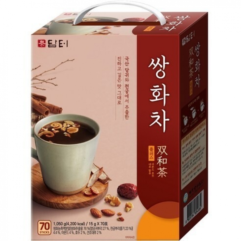 마켓Q,담터 쌍화차 플러스, 15g, 70개입, 1개,쌍화차, 담터, 스틱 포장,,40558,쌍화차, 담터, 스틱 포장,Q최저가핫딜관 > 생활/건강